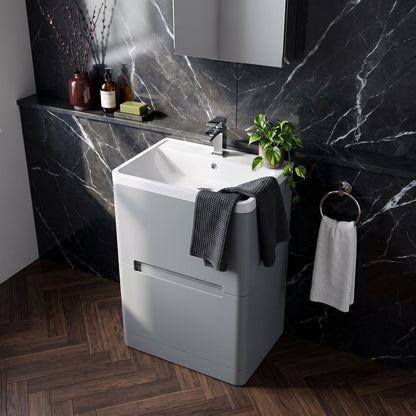 Fairford Rox 600mm Satin Grey Floorstanding Vanity Unit
