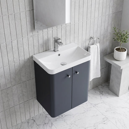 Fairford Crayo 500mm Soft Black Wall Hung Vanity Unit