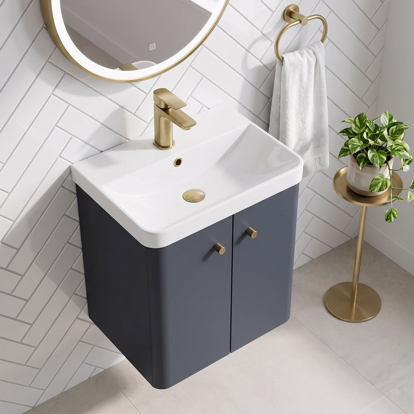 Fairford Crayo 500mm Soft Black Wall Hung Vanity Unit