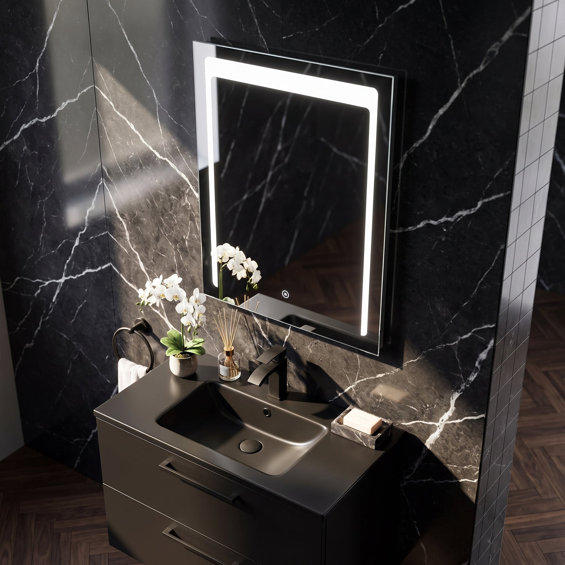 Fairford Cari 500 x 700mm LED Touch Sensor Mirror