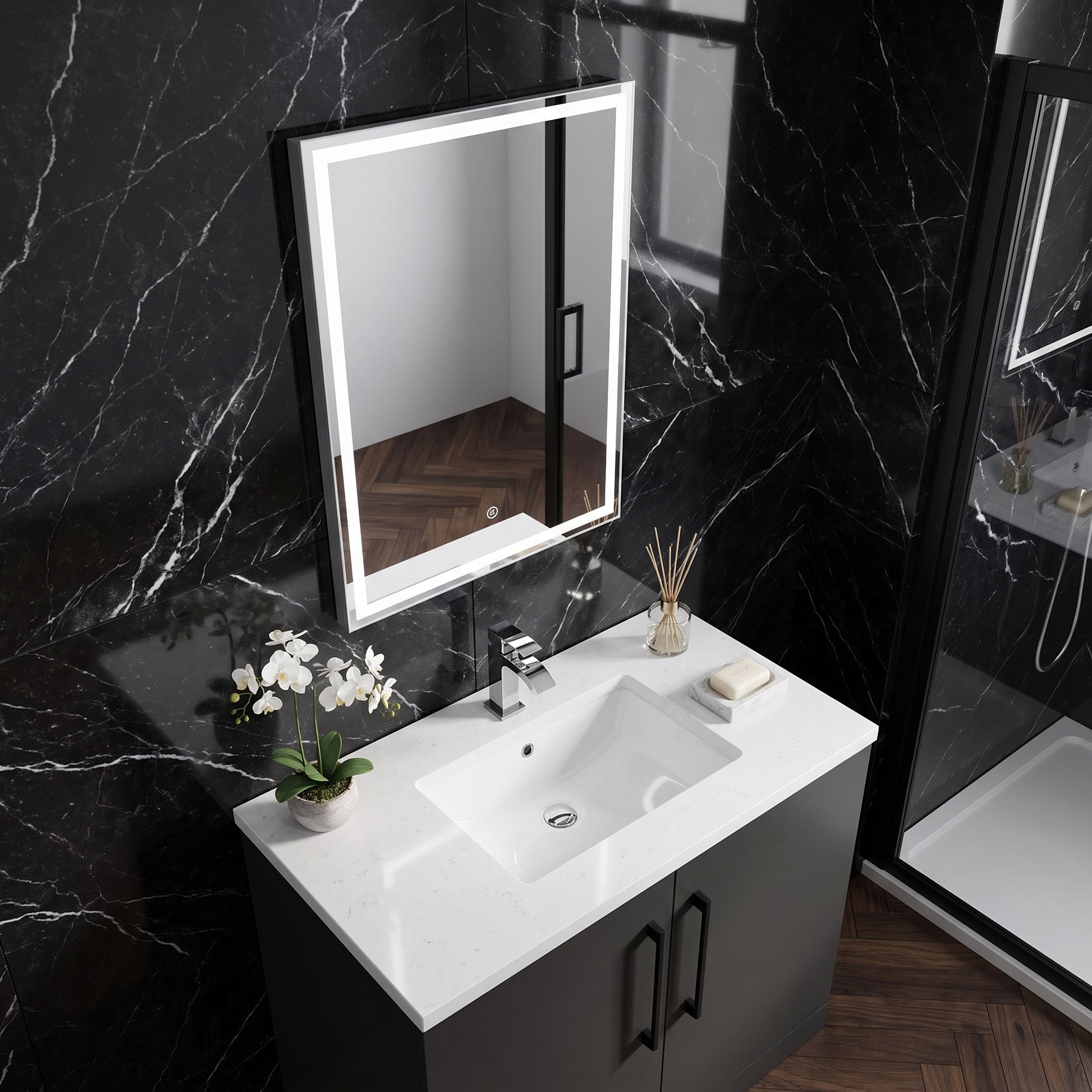 Fairford Stone 500 x 700mm LED Touch Sensor Mirror