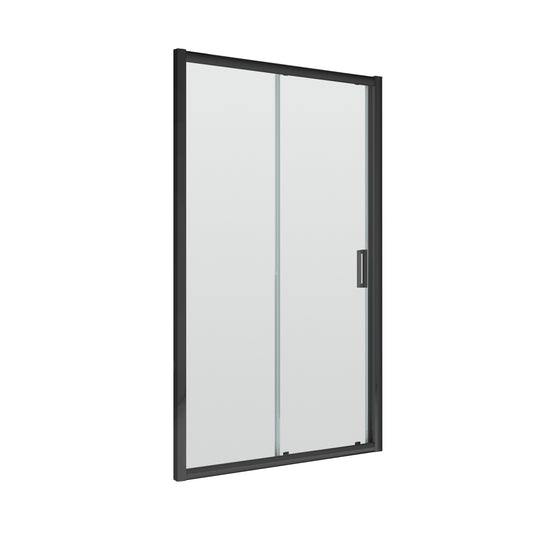 Fairford 6mm, 1000mm Matt Black Sliding Shower Door