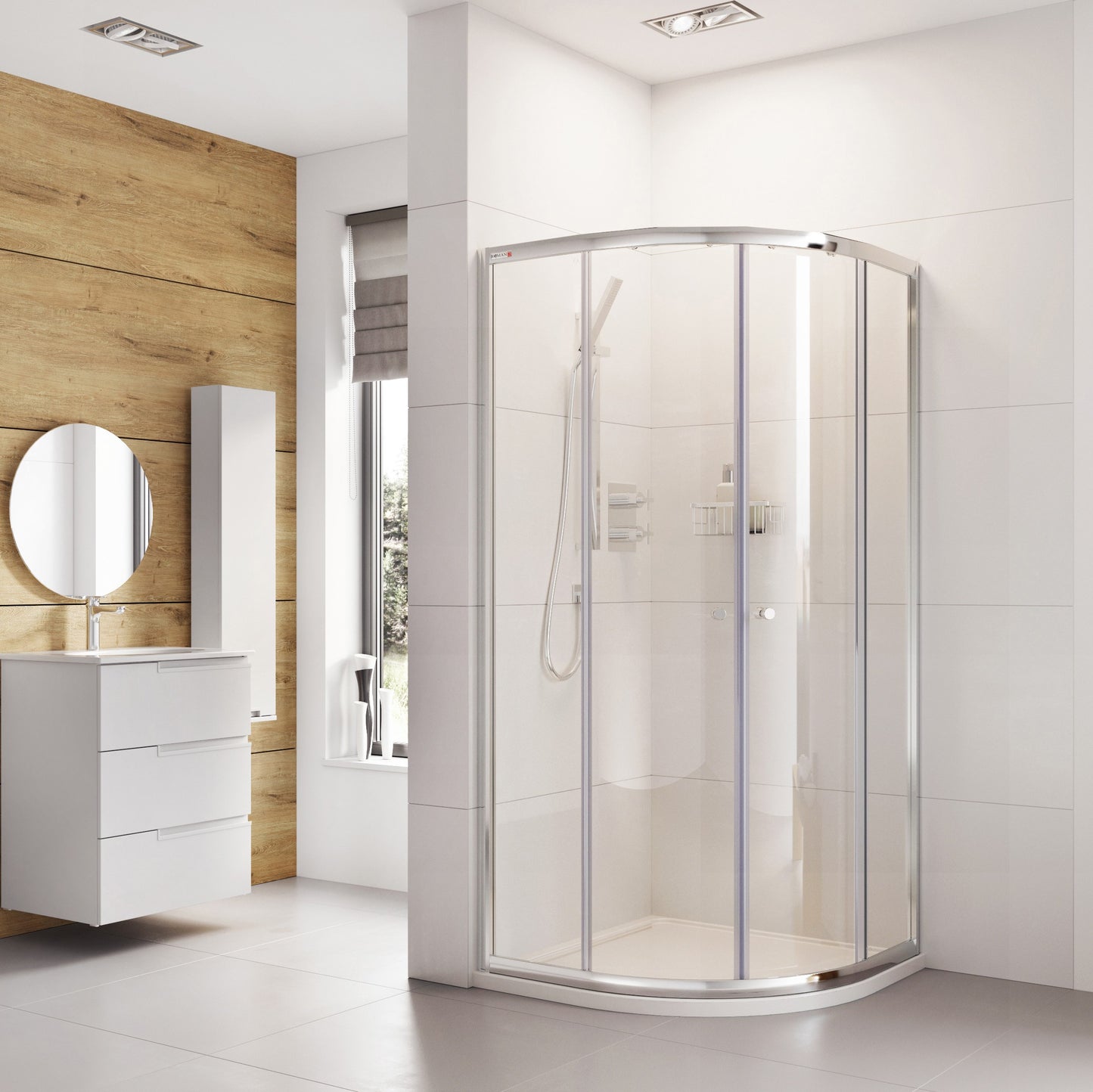 Fairford Pro 6mm, 1000mm x 1000mm Quadrant Shower Enclosure