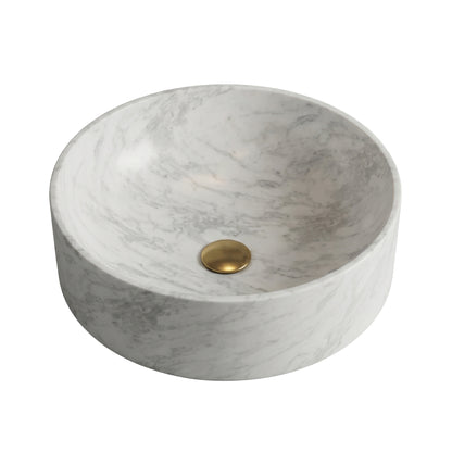 350 x 350mm Carrara Marble Round Vessel