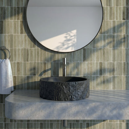 365 x 365mm Naturale Black Round Countertop Basin