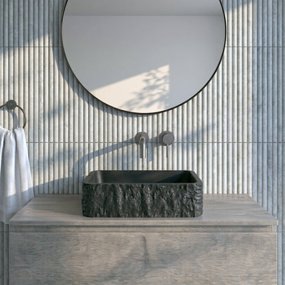 406 x 286mm Naturale Black Rectangle Countertop Basin