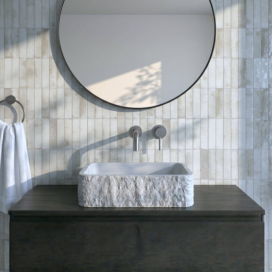 406 x 286mm Naturale White Rectangle Countertop Basin