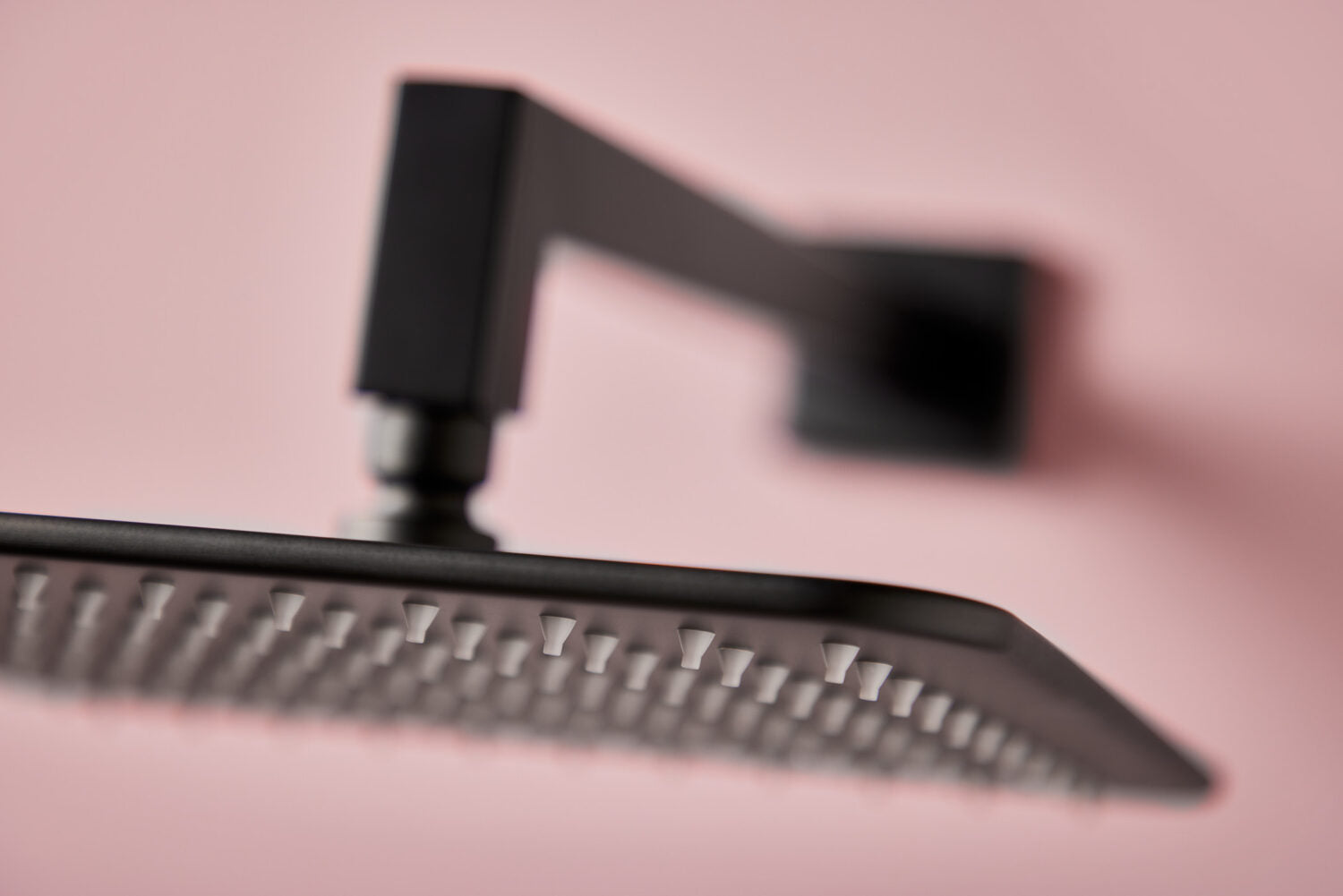 Fairford Una Matt Black Shower Head and Arm Kit