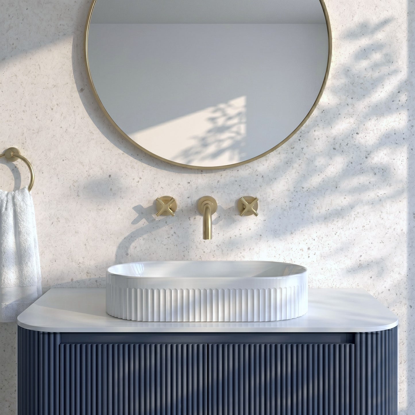 575 x 360mm Oval Fluted Vessel