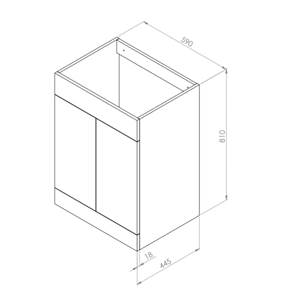 Fairford Resonance 600mm Anthracite Floorstanding Vanity Unit
