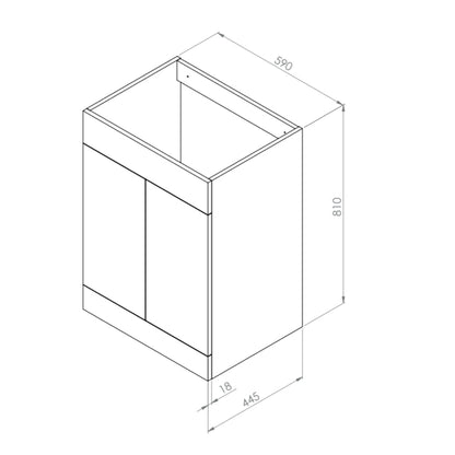 Fairford Resonance 600mm Anthracite Floorstanding Vanity Unit