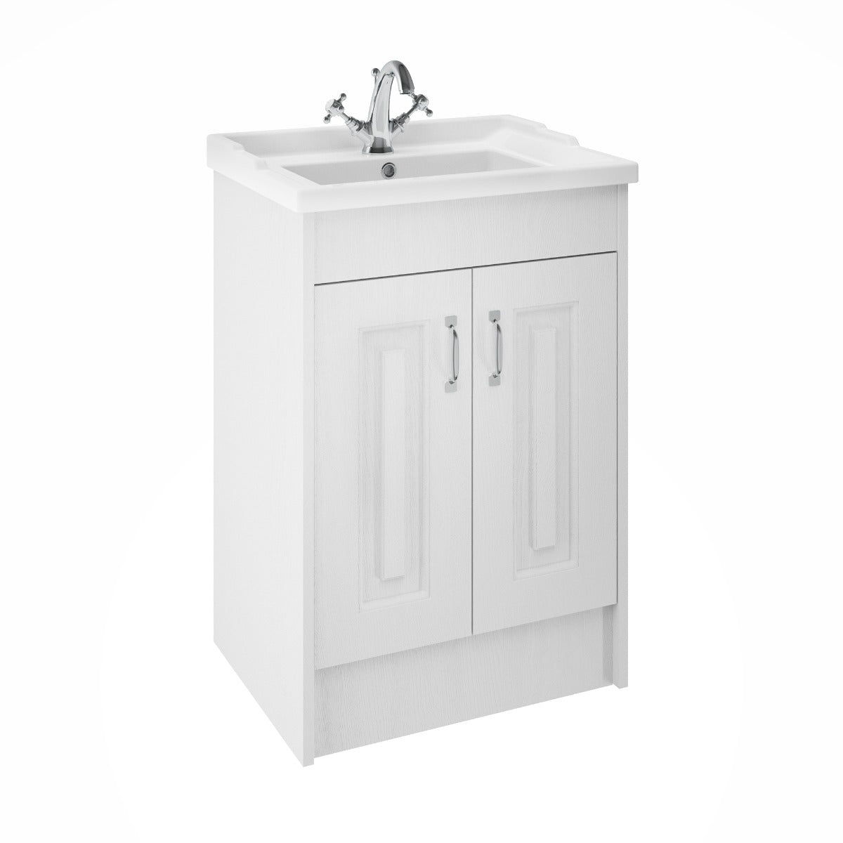 Fairford Leith 600mm White Floor Standing Vanity Unit