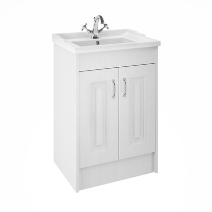 Fairford Leith 600mm White Floor Standing Vanity Unit