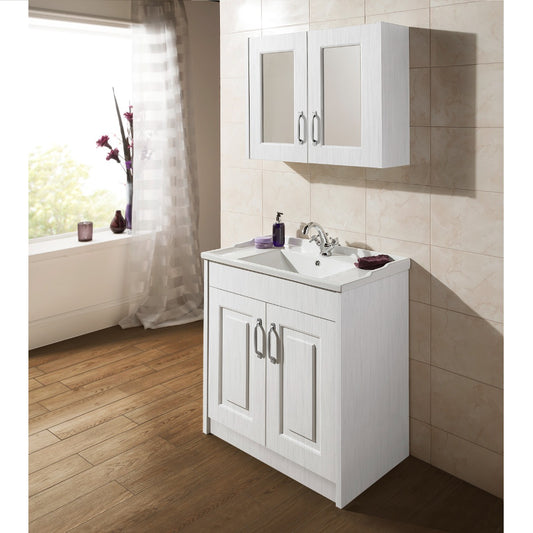 Fairford Leith 800mm White Floor Standing Vanity Unit