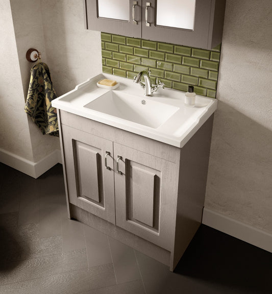 Fairford Leith 800mm Soft Grey Floor Standing Vanity Unit