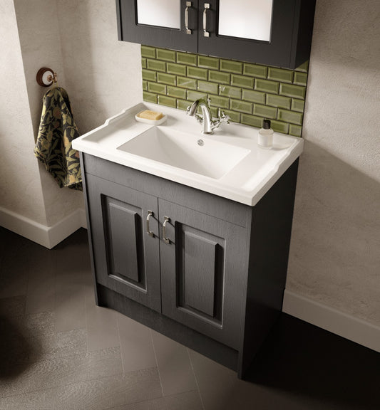 Fairford Leith 800mm Dark Grey Floor Standing Vanity Unit