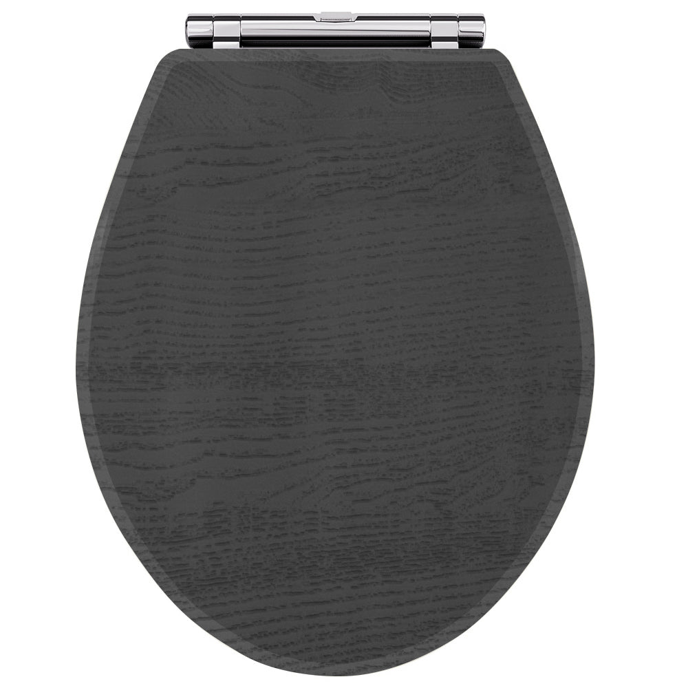 Fairford Round Soft Close Toilet Seat, Dark Grey