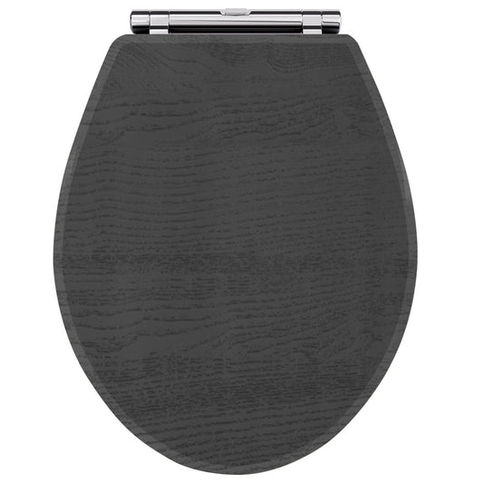 Fairford Round Soft Close Toilet Seat, Dark Grey