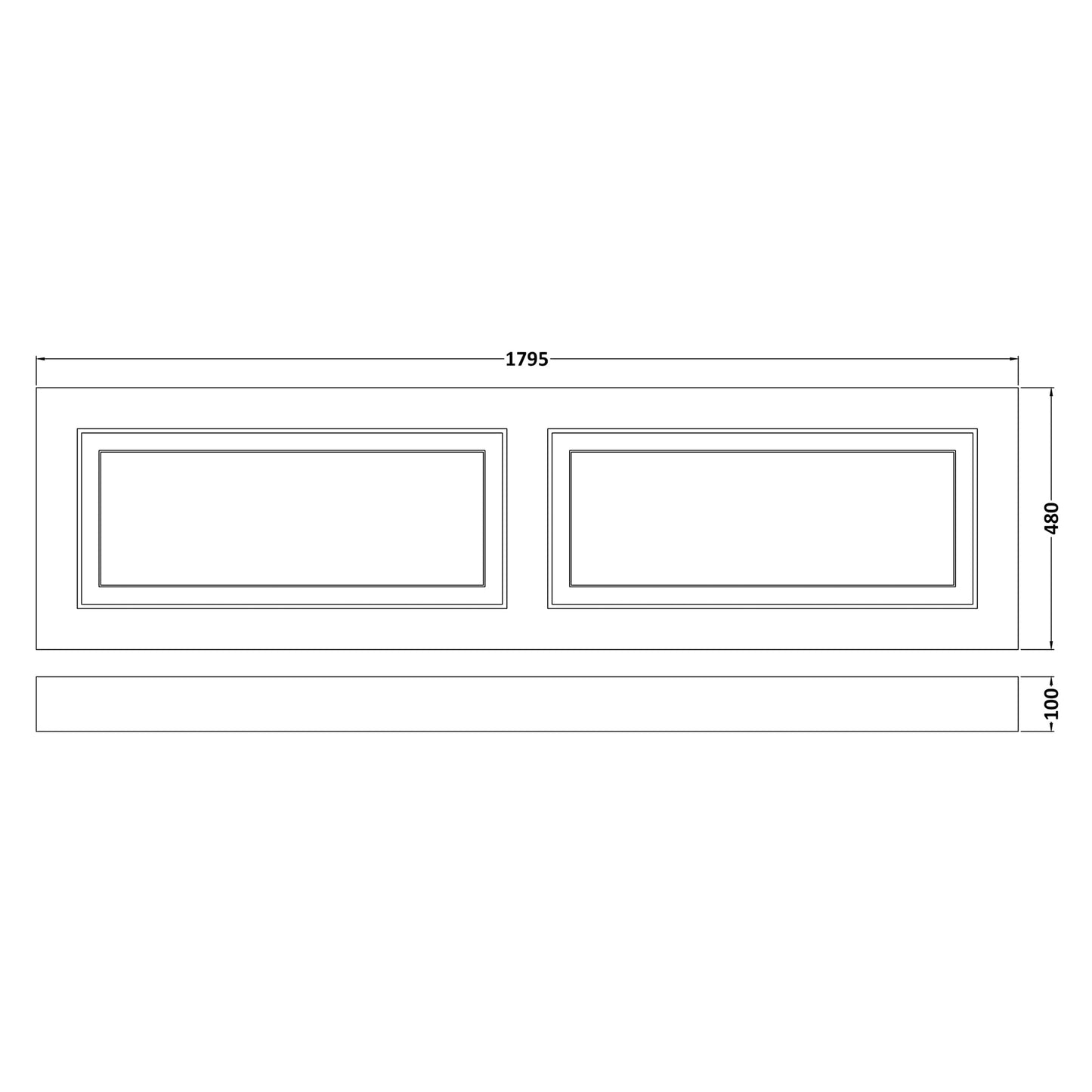 1800mm Bath Panel Soft Grey