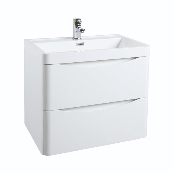 Fairford Carnaby 600mm Gloss White Wall Hung Vanity Unit