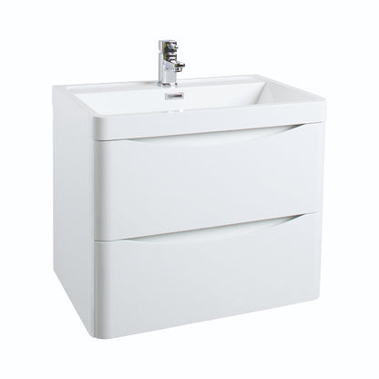 Fairford Carnaby 600mm Gloss White Wall Hung Vanity Unit