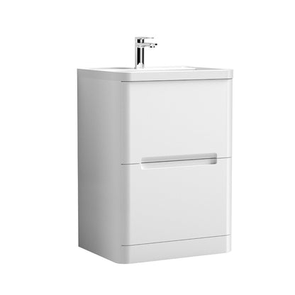 Fairford Rox 600mm Satin White Floorstanding Vanity Unit