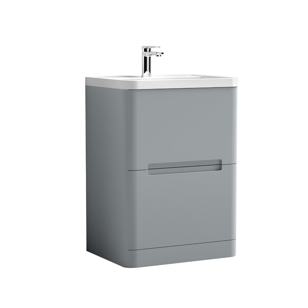 Fairford Rox 600mm Satin Grey Floorstanding Vanity Unit