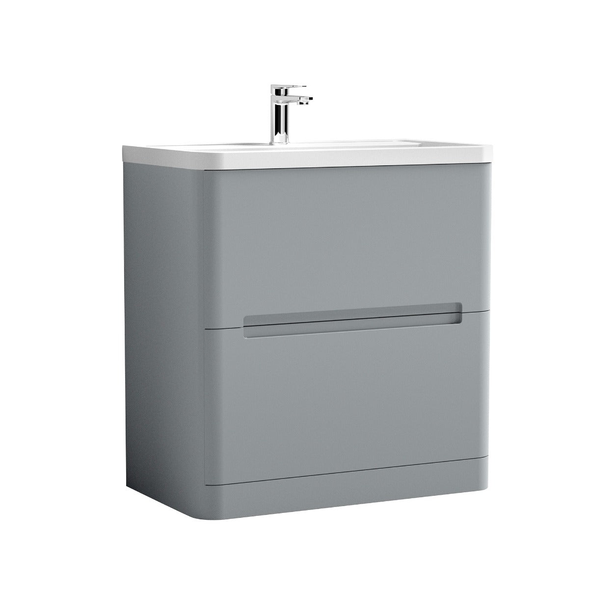 Fairford Rox 800mm Satin Grey Floorstanding Vanity Unit