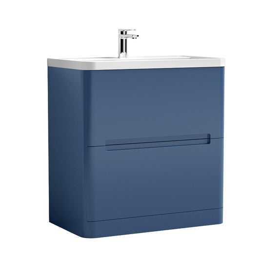 Fairford Rox 800mm Satin Blue Floorstanding Vanity Unit