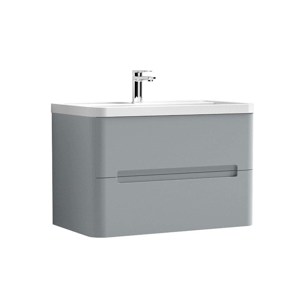 Fairford Rox 800mm Satin Grey Wall Hung Vanity Unit