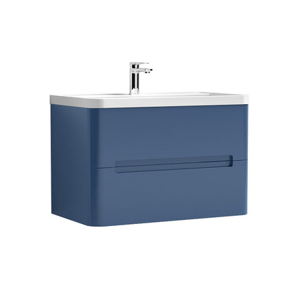 Fairford Rox 800mm Satin Blue Wall Hung Vanity Unit
