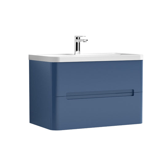 Fairford Rox 800mm Satin Blue Wall Hung Vanity Unit