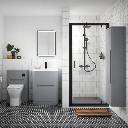Fairford Rox 550mm Satin Grey WC Unit