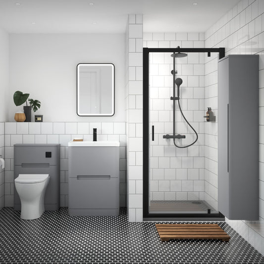 Fairford Rox 550mm Satin Grey WC Unit