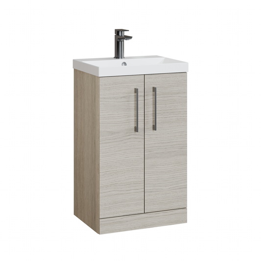 Fairford Aspri 2 500mm Solace Oak Floor Standing Vanity Unit