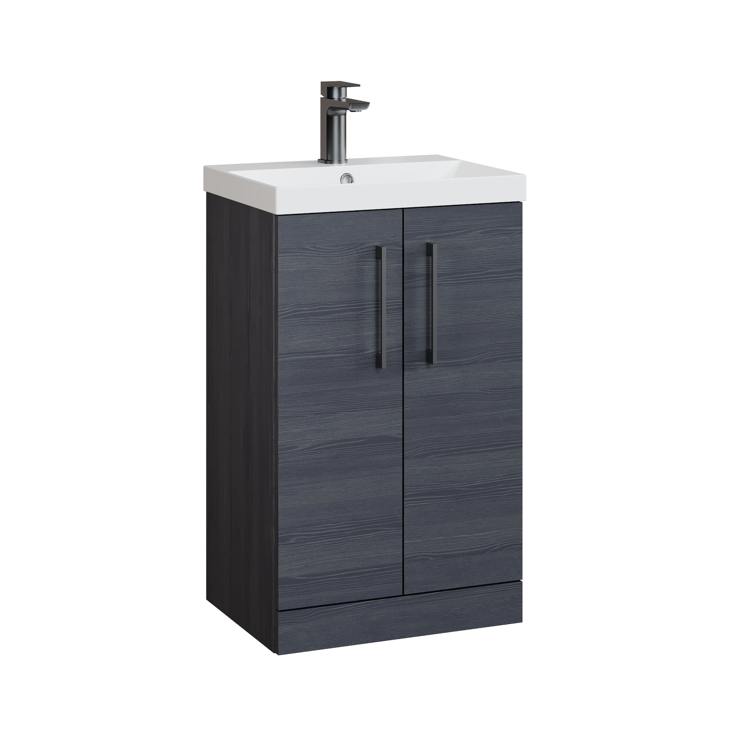 Fairford Aspri 2 500mm Charcoal Black Floor Standing Vanity Unit