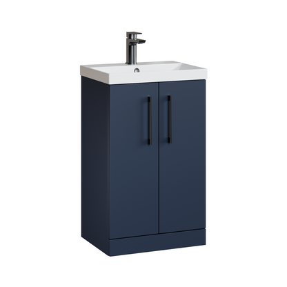 Fairford Aspri 500mm Midnight Blue 2-Door Floorstanding Vanity Unit