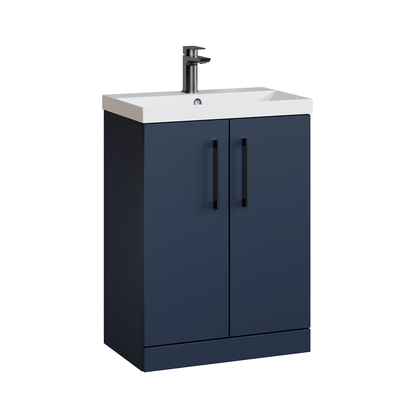 Fairford Aspri 600mm Midnight Blue 2-Door Floorstanding Vanity Unit