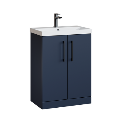 Fairford Aspri 600mm Midnight Blue 2-Door Floorstanding Vanity Unit