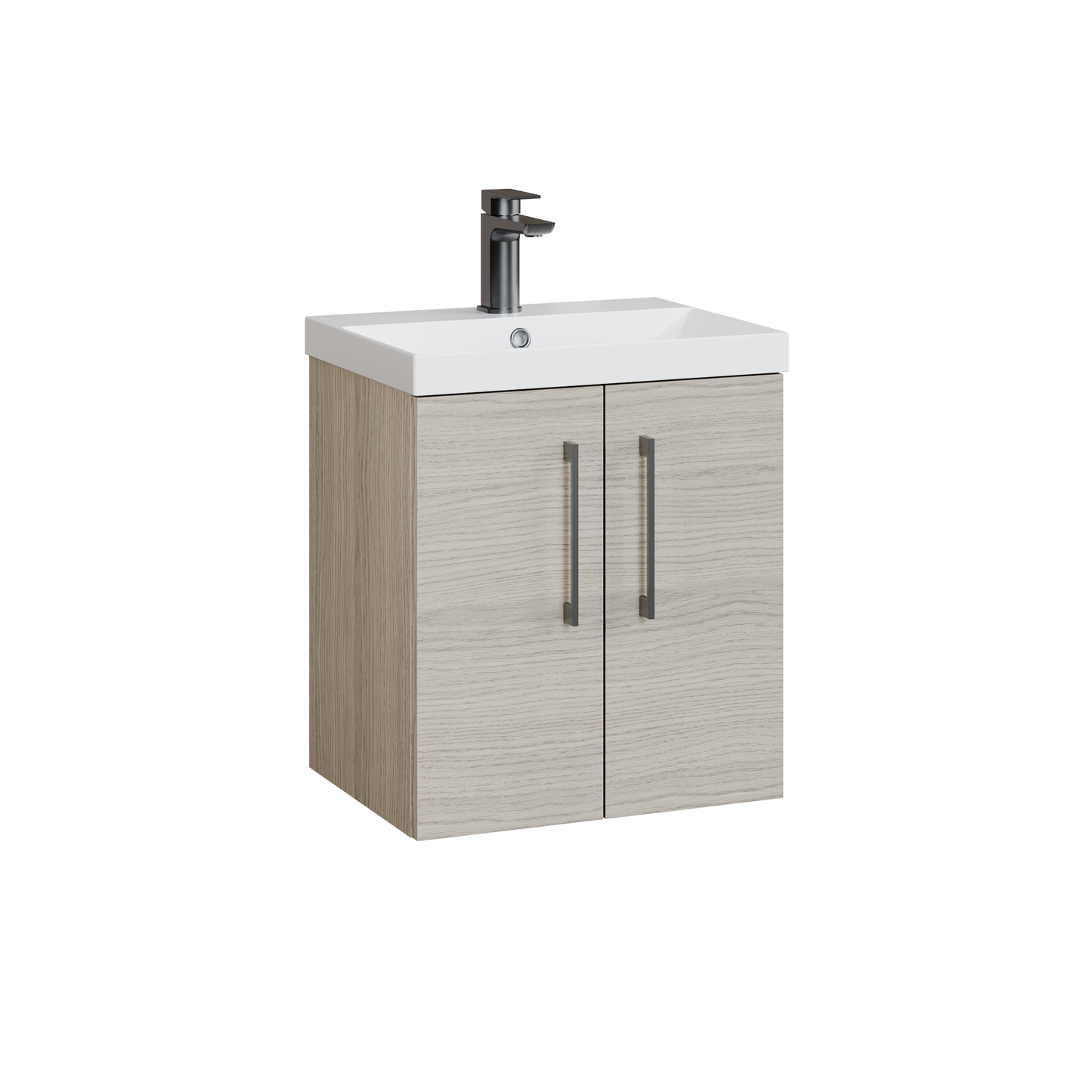 Fairford Aspri 500mm Solace Oak 2-Door Wall Hung Vanity Unit