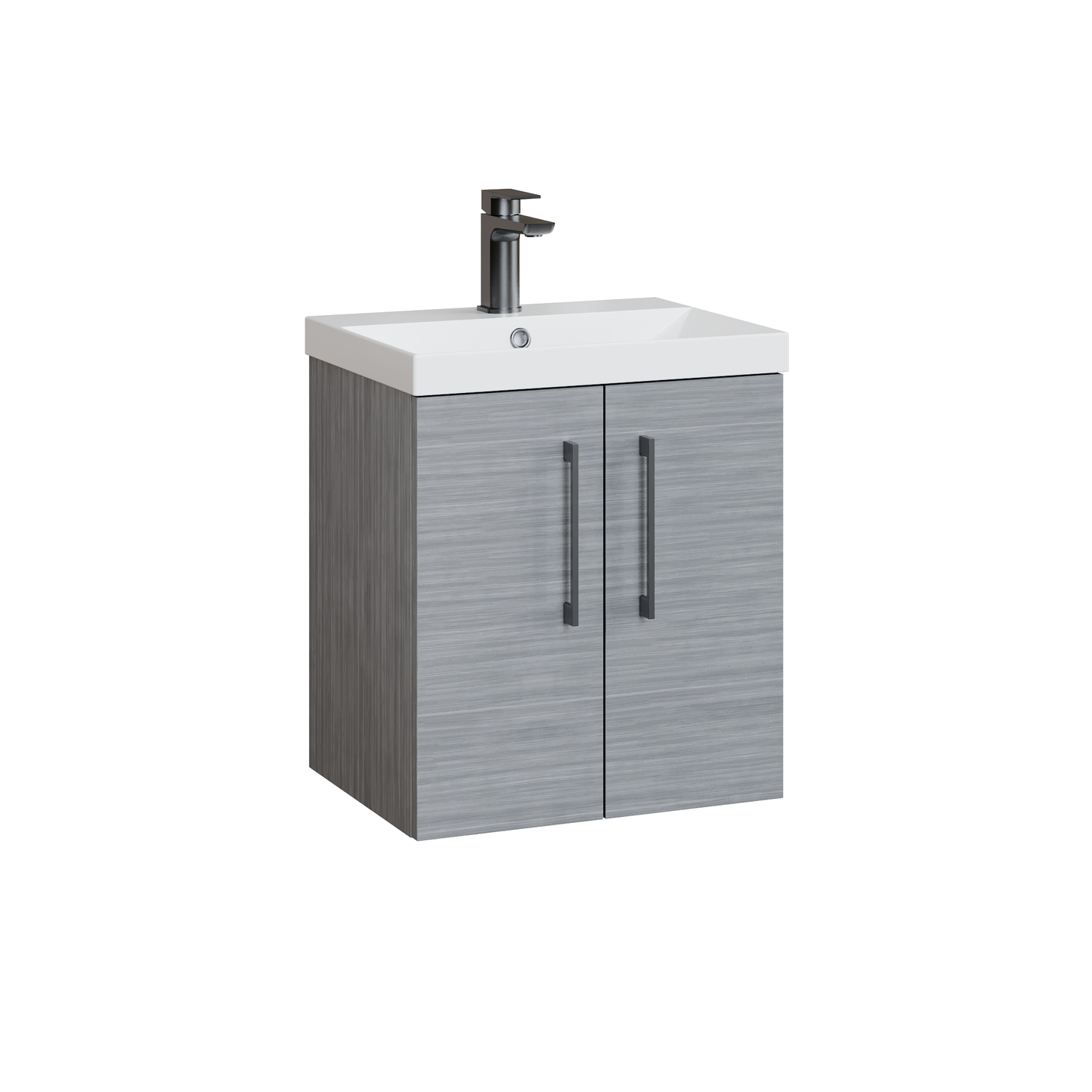 Fairford Aspri 500mm Anthracite 2-Door Wall Hung Vanity Unit