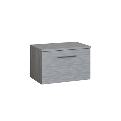 Fairford Aspri 600mm Anthracite Wall Hung Vanity Unit, MDF Anthracite Worktop