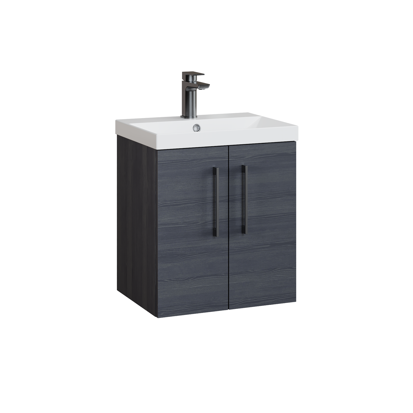 Fairford Aspri 500mm Charcoal Black 2-Door Wall Hung Vanity Unit