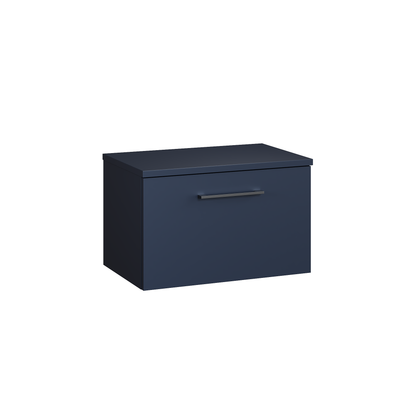 Fairford Aspri 600mm Midnight Blue 1-Drawer Wall Hung Vanity