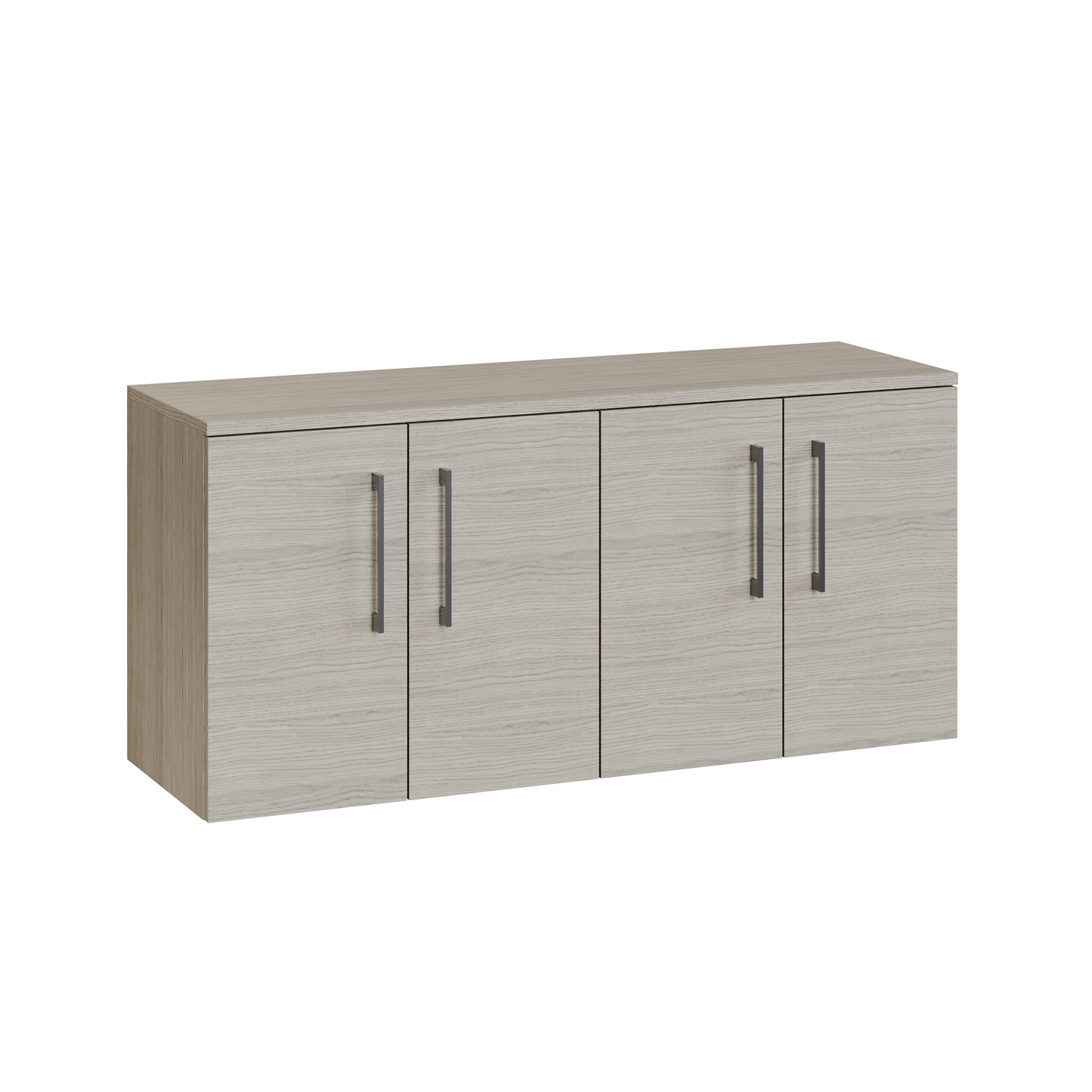 Fairford Aspri Solace Oak 1200mm 4 Door Wall Hung Vanity Unit with Worktop