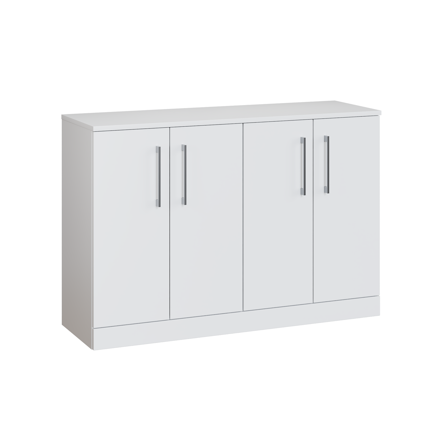 Fairford Aspri Gloss White 1200mm 4 Door Floorstanding Vanity Unit with Worktop