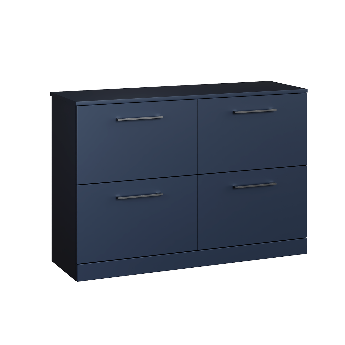 Fairford Aspri Midnight Blue 1200mm 4 Drawer Floorstanding Vanity Unit with Worktop