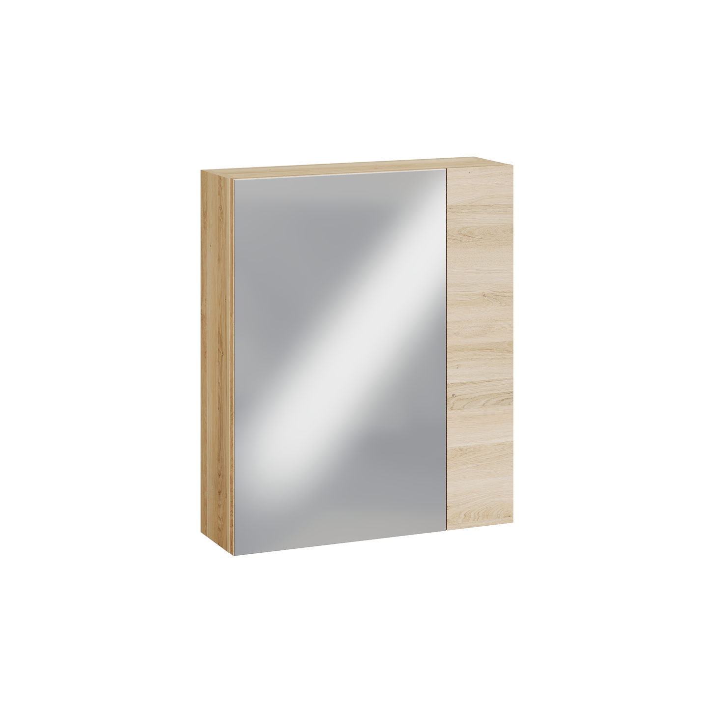 Fairford Aspri Bleached Oak 600mm Mirror Cabinet