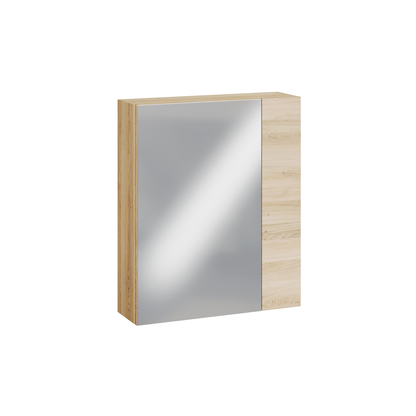 Fairford Aspri Bleached Oak 600mm Mirror Cabinet