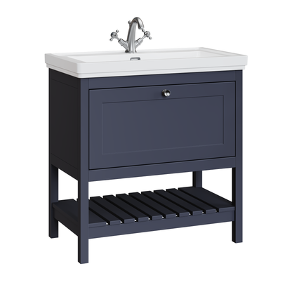 Fairford Juliette 800mm Indigo Blue 1 Tap Hole Floorstanding Vanity Unit